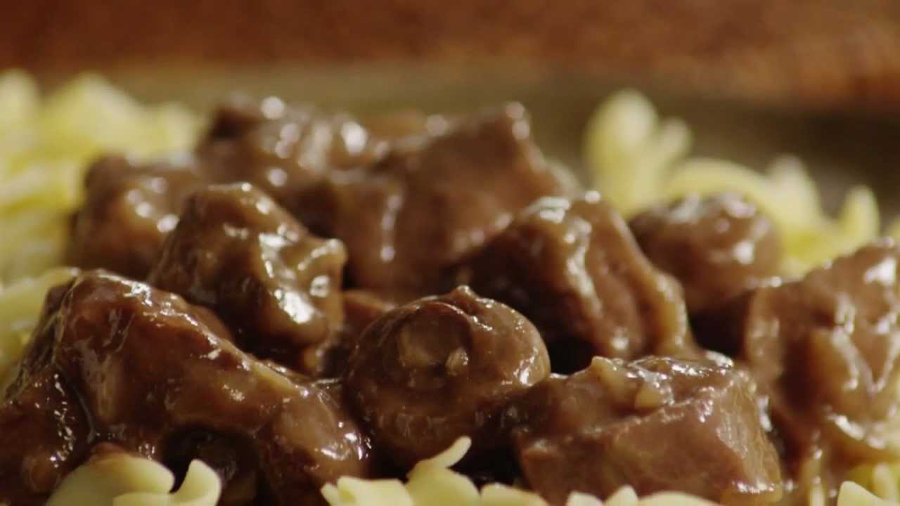 beef tips and noodles