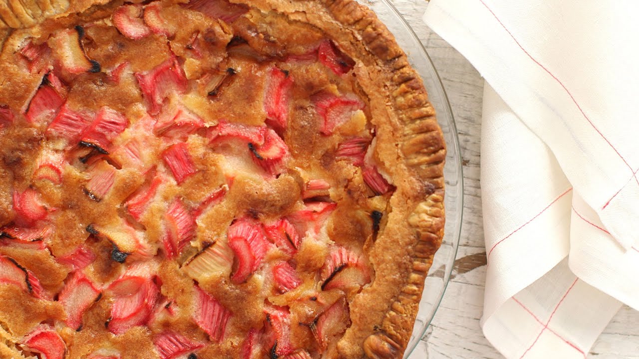 rhubarb custard pie recipe