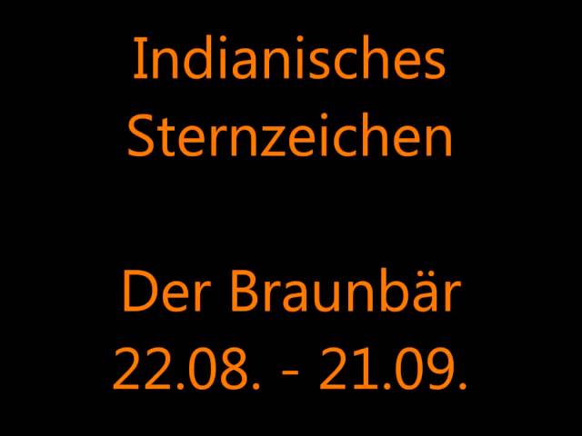 braunbär indianisches sternzeichen