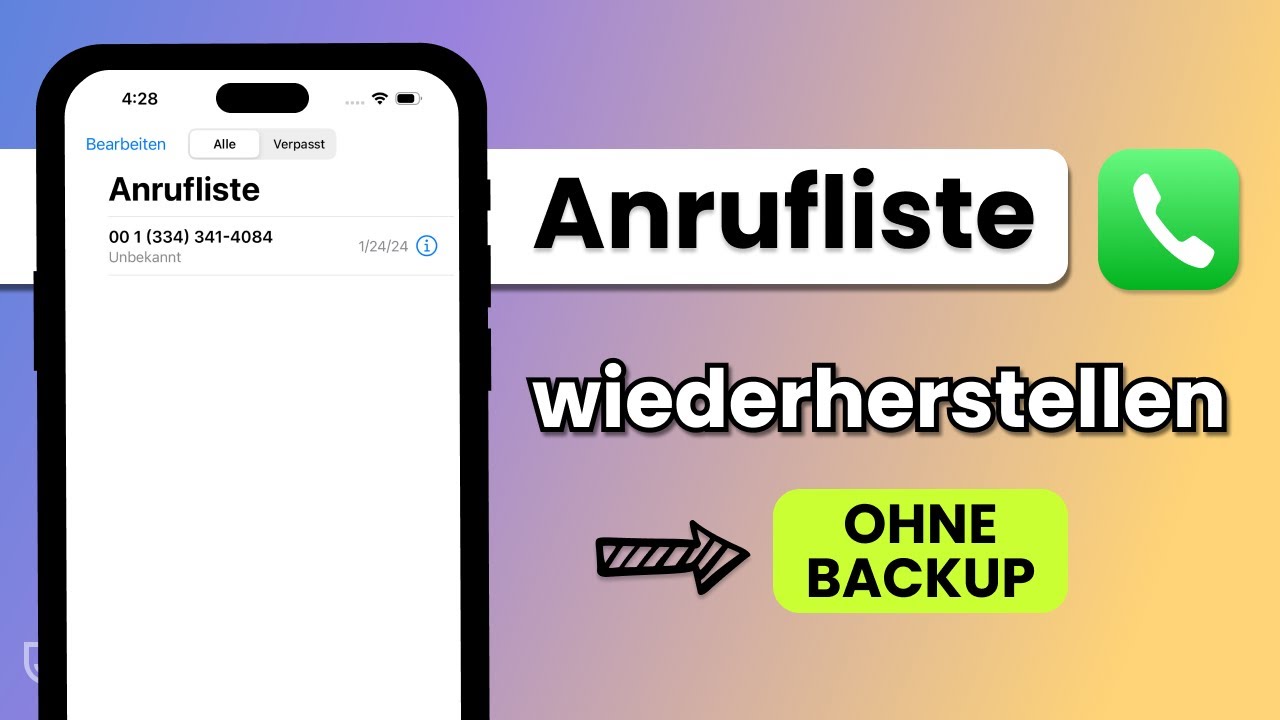 anrufliste wiederherstellen iphone