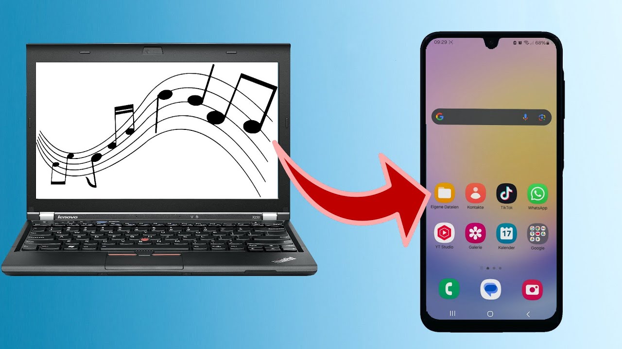 wie lade ich musik auf mein handy