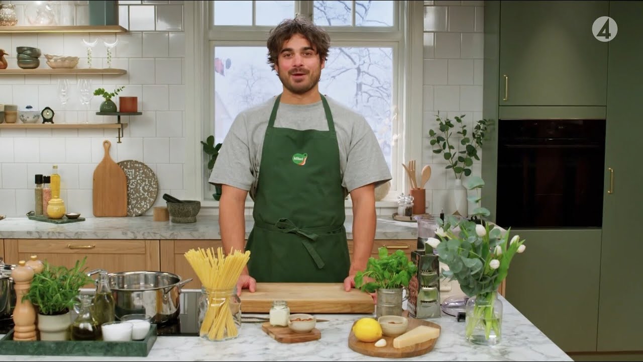 krämig pesto pasta