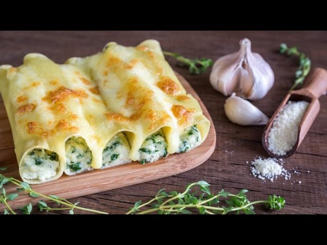 cannelloni med ricotta och spenat