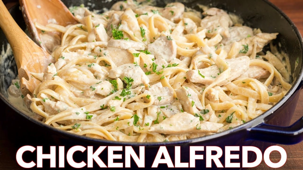 kyckling alfredo recept