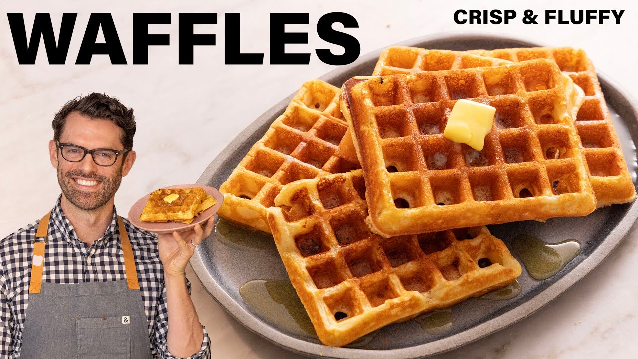 våffelsmet med ägg