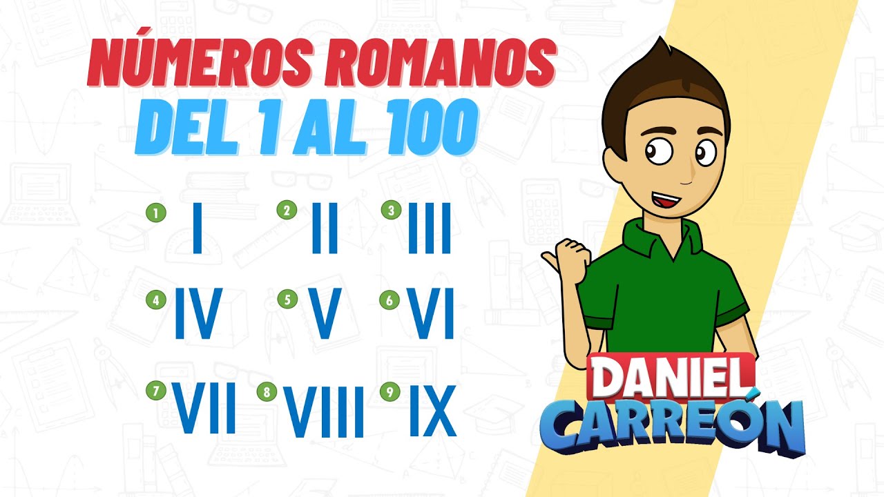 numeros romanos del uno al 100