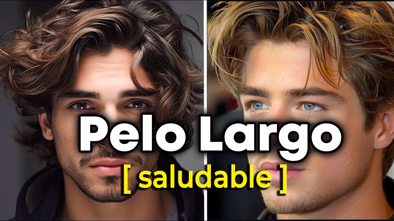 pelo largo hombre